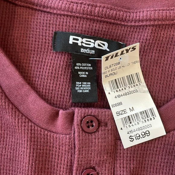 NWT men’s Henley thermal - Picture 3 of 6